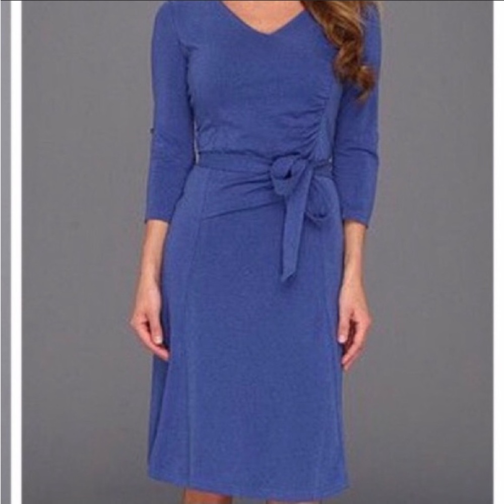 Kuhl organic cotton faux wrap V neck dress